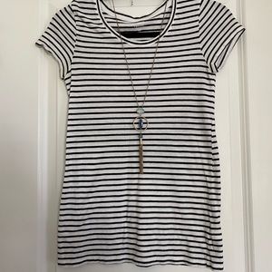 Black and White Striped Gap Favorite Tee
